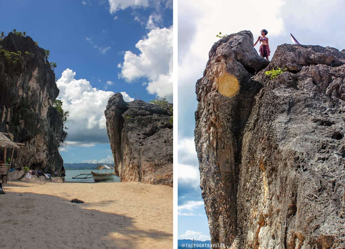 Another friend, Frances, who climbed to the summit of one cliff