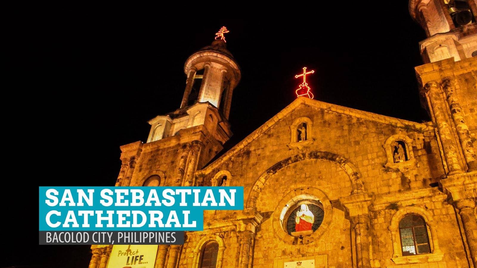 San Sebastian Cathedral from Outside the Gates: Bacolod City, Philippines