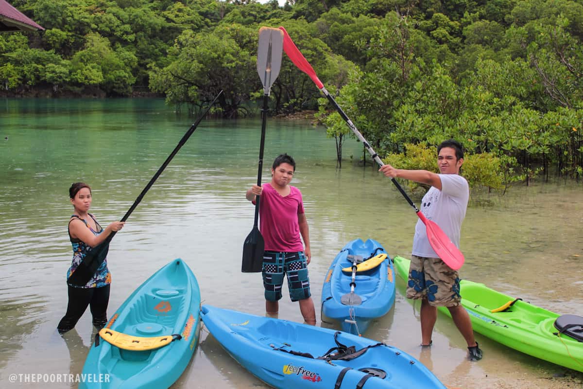 Ready to kayak at Moray Lagoon