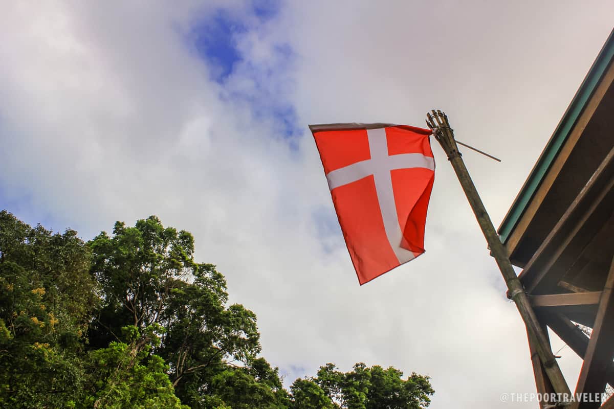 The Danish flag dancing with the wind