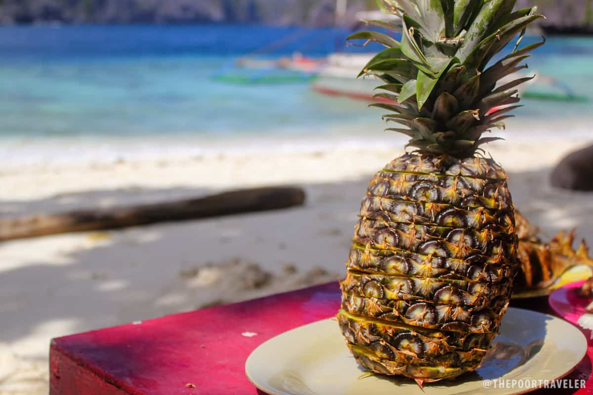 talisay beach el nido palawan pineapple
