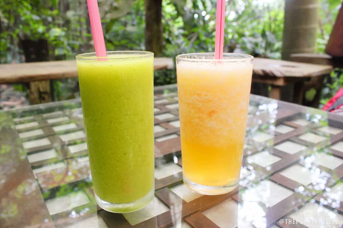 Fruit shakes (avocado and cantaloupe) 