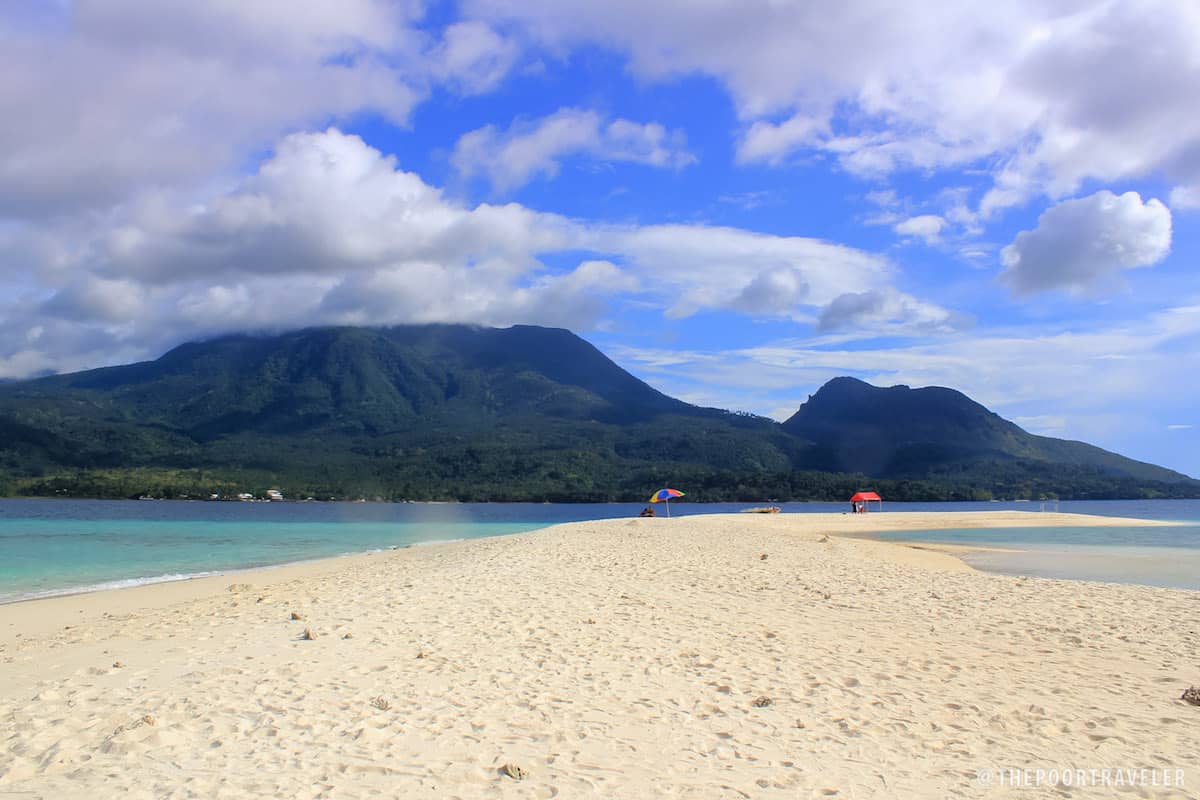 Twin peaks! View of Mt. Hibok-hibok and Mt. Vulcan from White Island