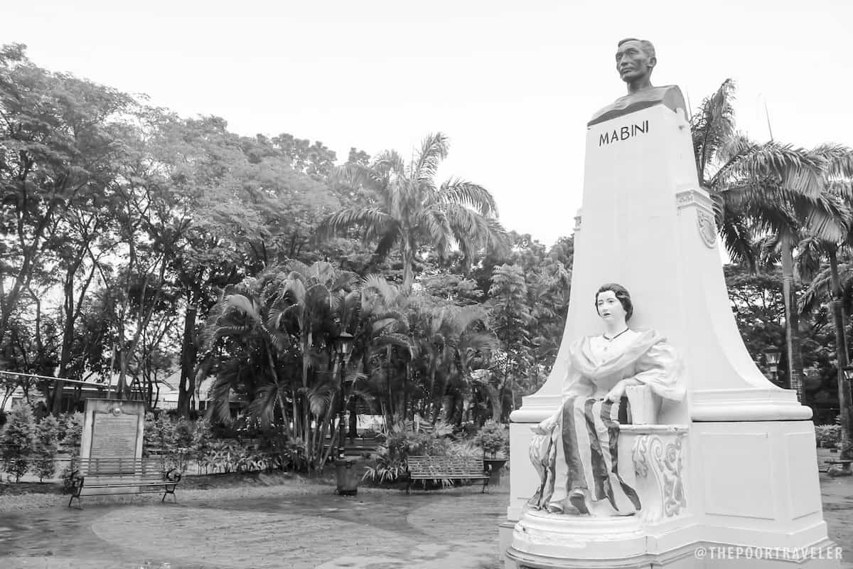plaza mabini batangas city monument agoncillo
