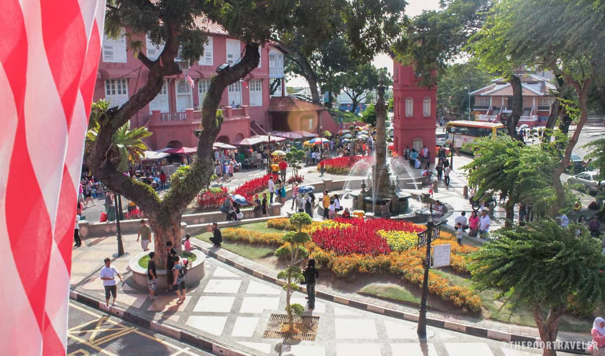 Malacca Dutch Square viewed from the window of the Art Gallery