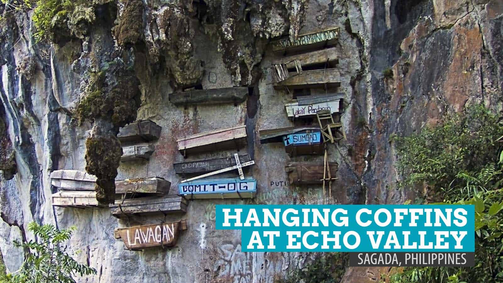 The Hanging Coffins at Echo Valley: Sagada, Philippines