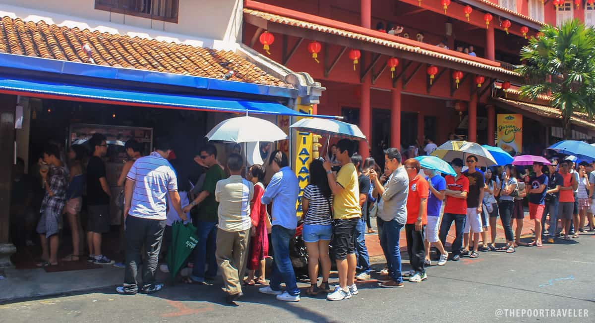 hoe kee chicken rice ball malacca queue