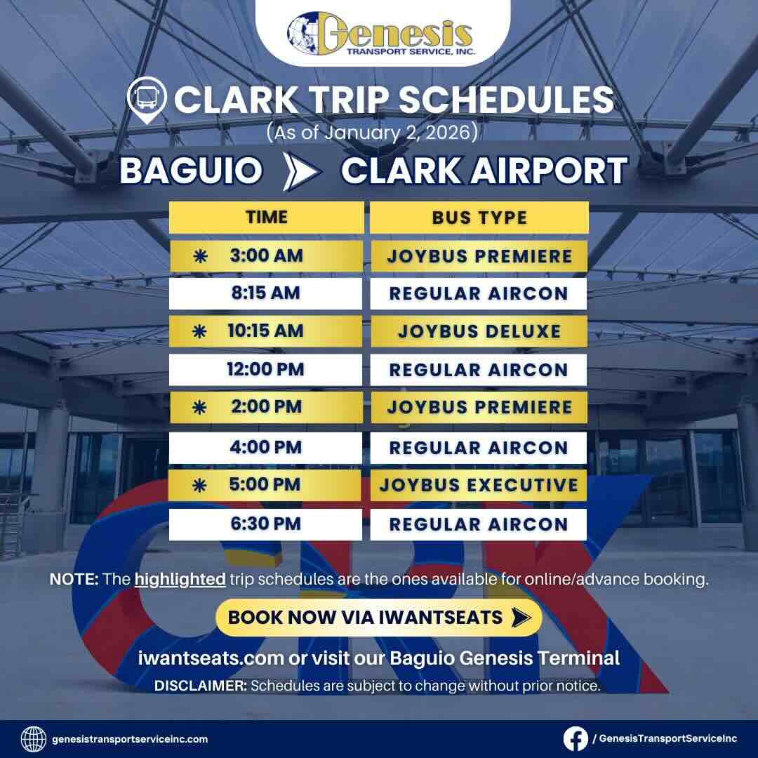 Baguio to Clark Airport Genesis Transport