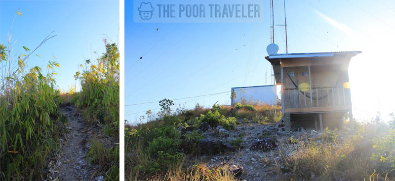 The peak of Aguila viewpoint, where a radio transmitter is mounted.