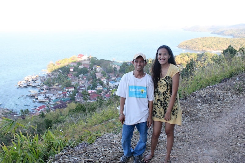 Our local guide Kuya Toto and my friend Mica at Aguila Viewpoint