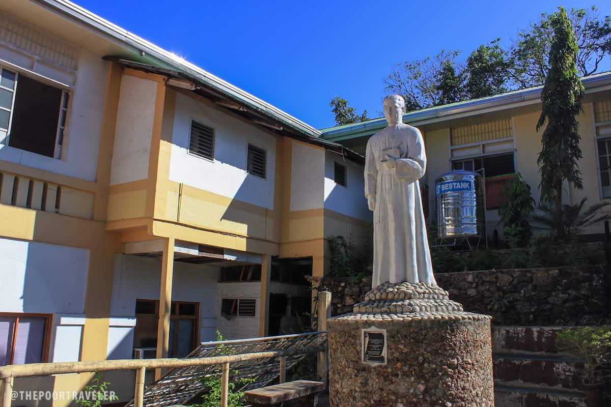 Statue of Rev. Fr. Felipe Milan, SJ, inside the Culion Sanitarium and General Hospital Complex. He was born in Spain in 1898 but he died serving in the Colony in 1926.