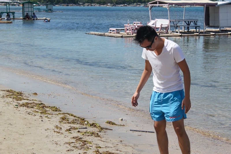 My friend Andre cleaning up this part of the beach