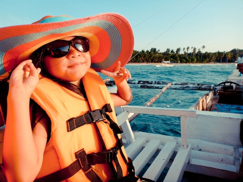 My pamangkin in a wide brim sun hat