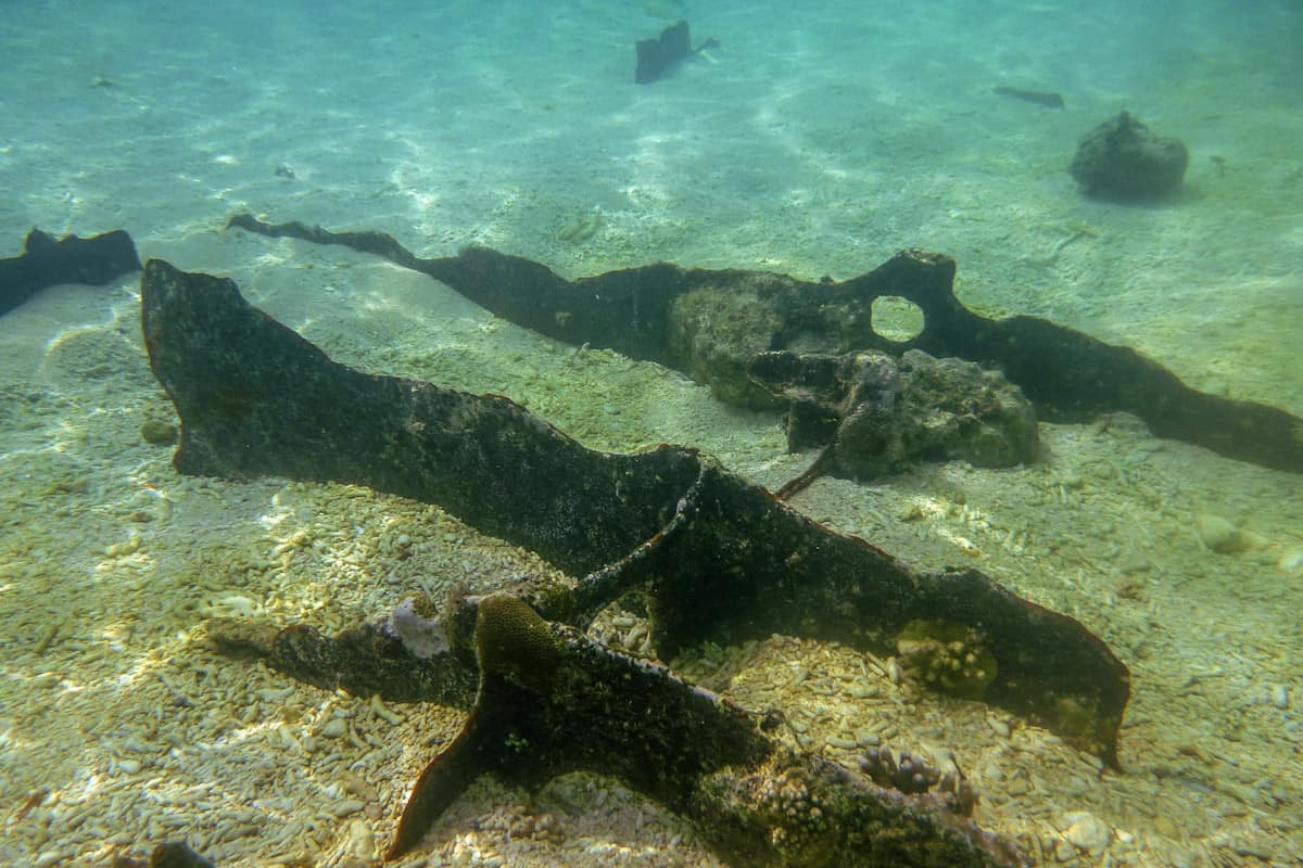 Part of the ship that sank near Black Island