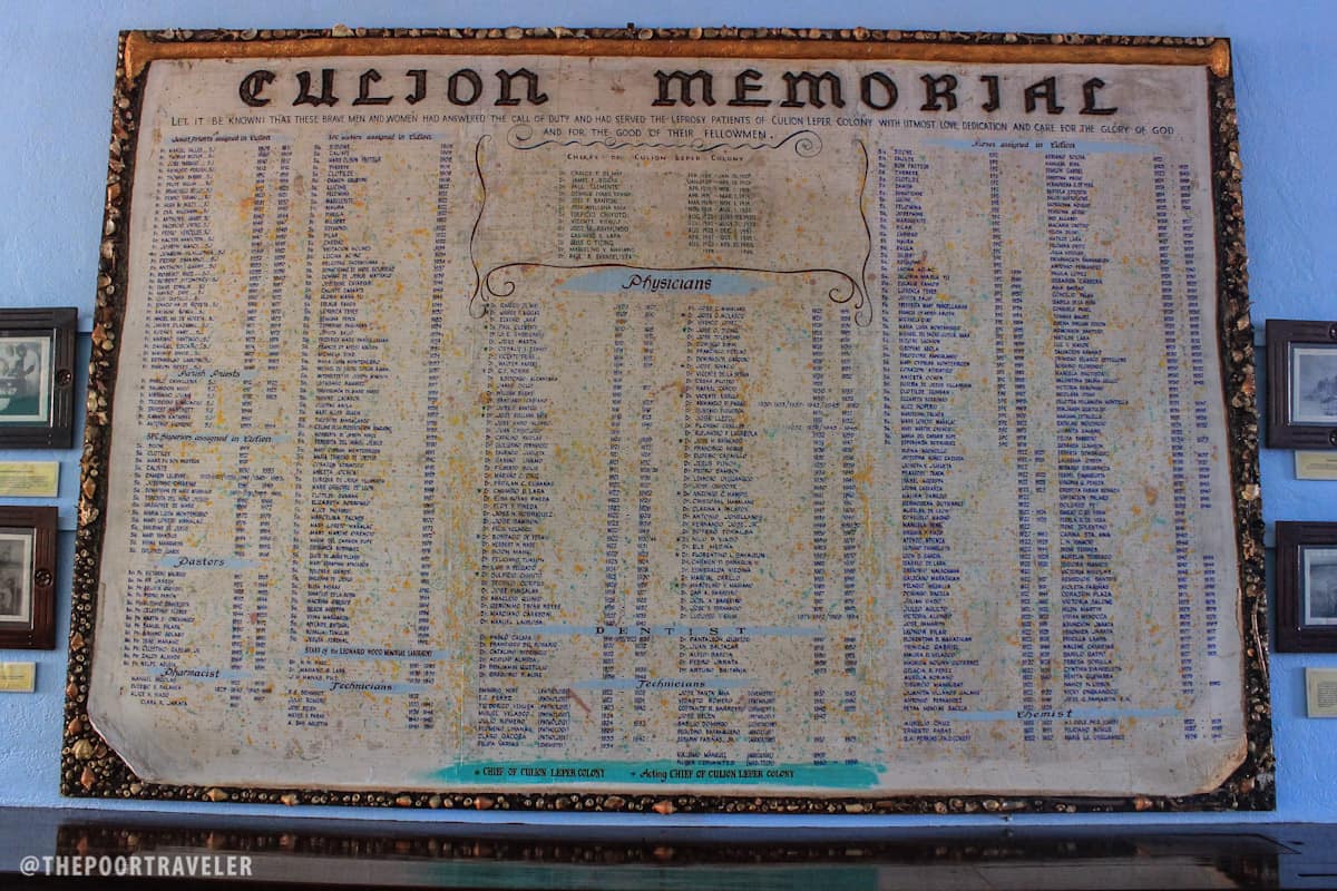 Culion Memorial, honoring the health workers and spiritual leaders who devoted their time and dedication to the care of the patients