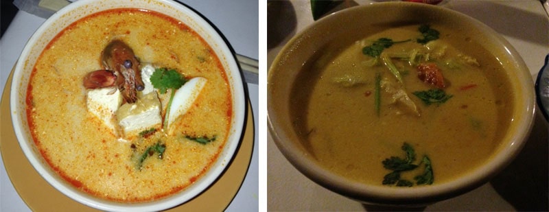 Laksa and Tom Kha gai