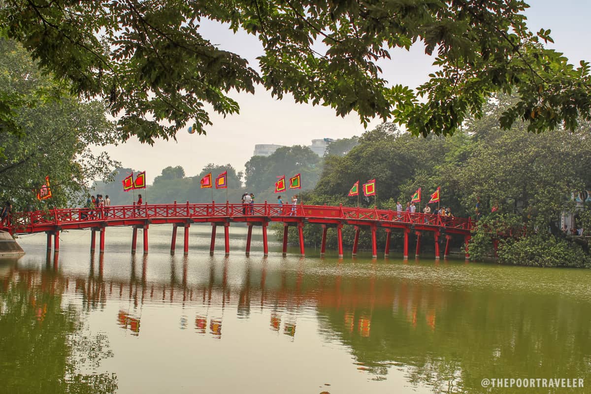 The Huc Bridge and the Ngoc Son Temple