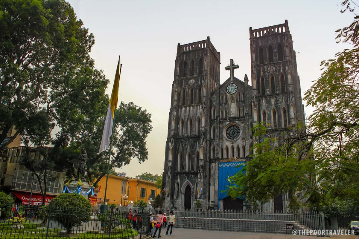 The Gothic Revival architecture of St. Joseph's Cathedral in Hanoi