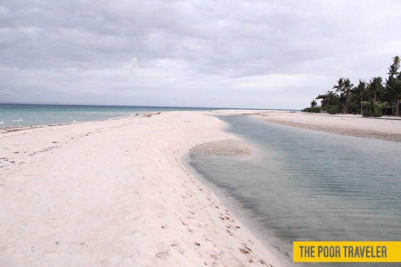 Kota Beach's sandbar during low tide