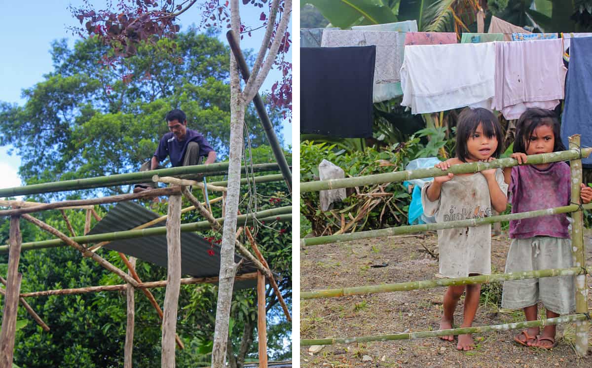 A man building a home and a small community along the trail to Lake Holon