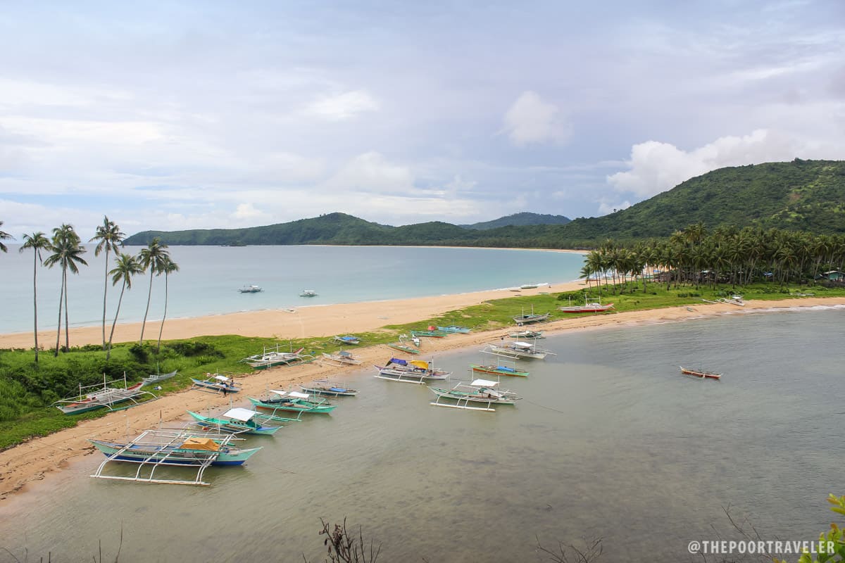 Nacpan Calitang under coudy skies