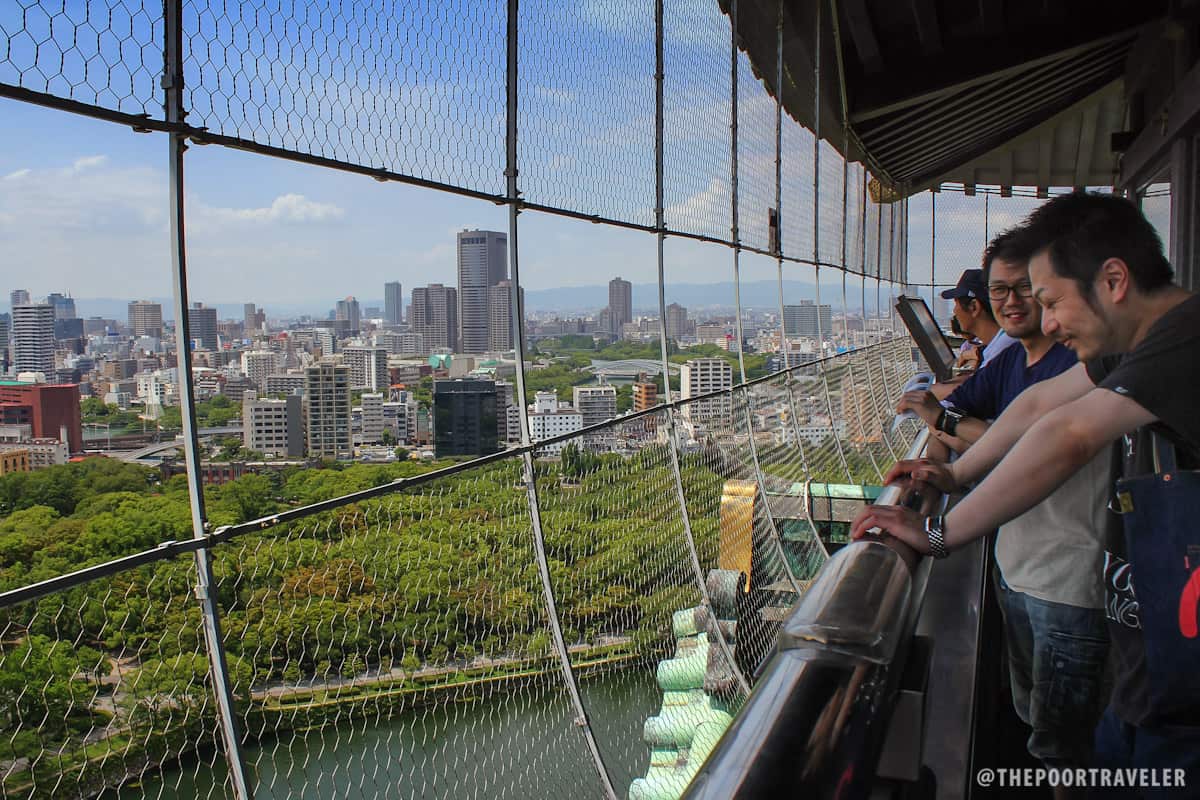 The viewdeck on the top floor of the castle