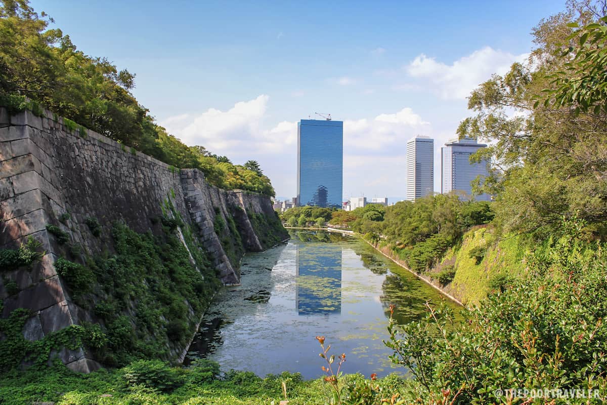 The inner moat of Osaka Castle Park