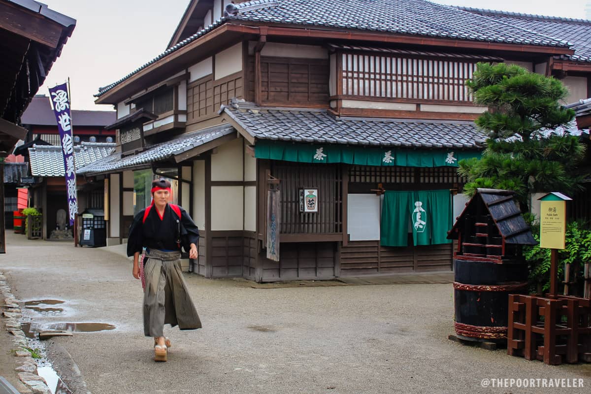 That awkward moment when you think you're alone in a theme park and a samurai passes by...