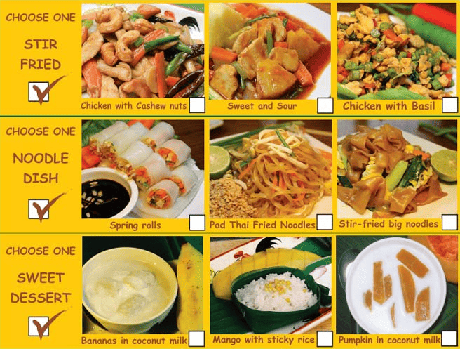 chiang mai chooking school menu