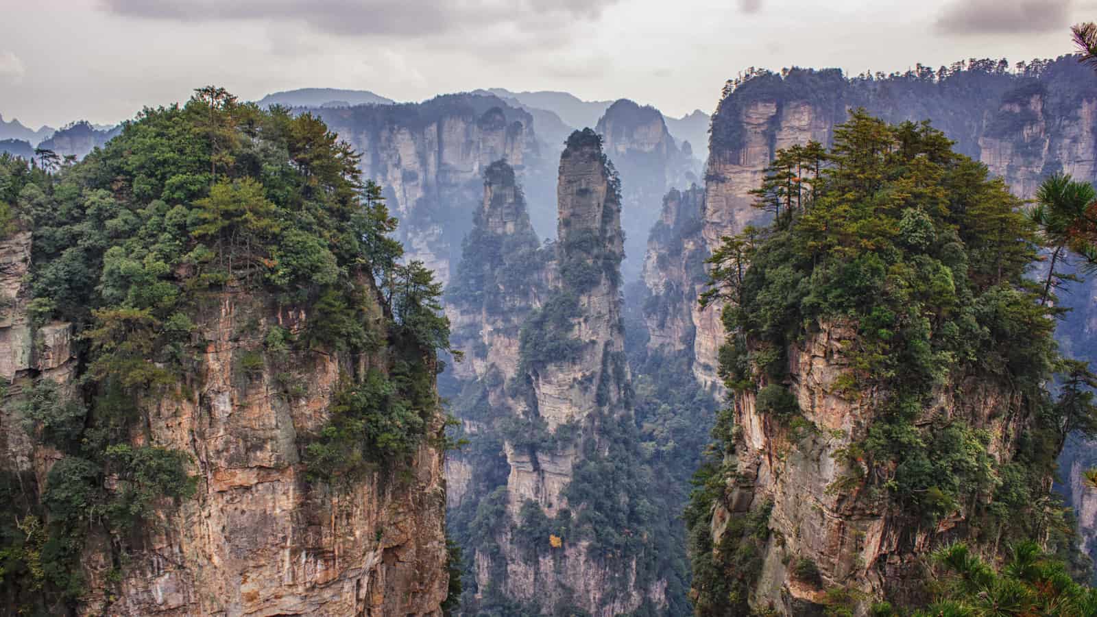 View in Wulingyuan Scenic and Historic Interest Area in Hunan Province  China The area was supposedly an inspiration for scenery in the Avatar  movie Stock Photo  Alamy