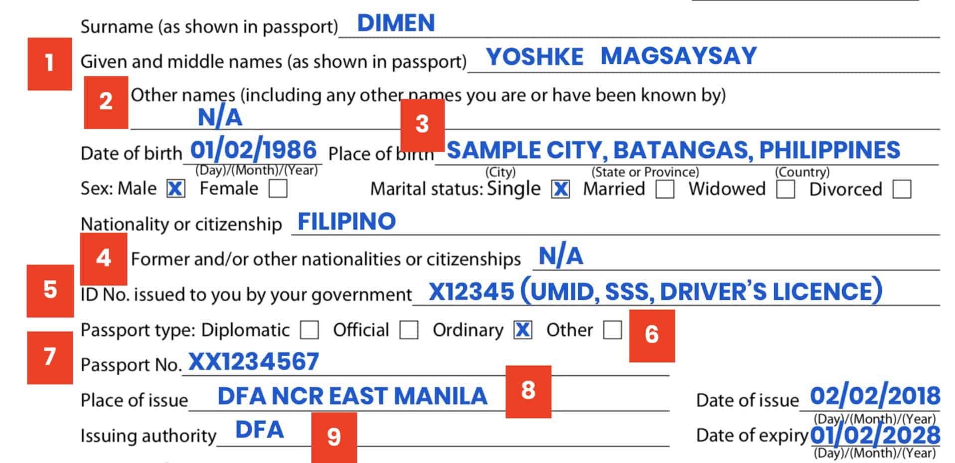 tourist visa application form for japan