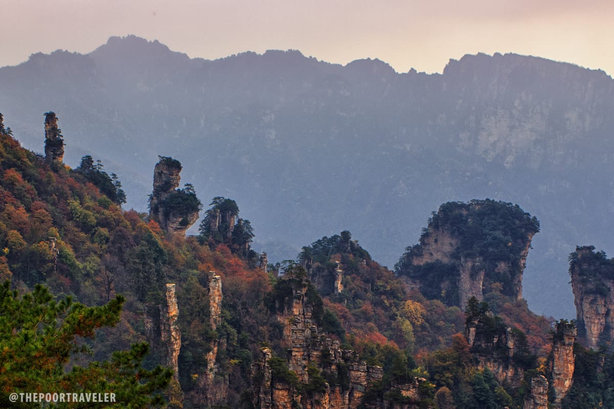 Xian Nü San Hua. A rock formation that looks like a fairy dispersing flowers by the cliff.