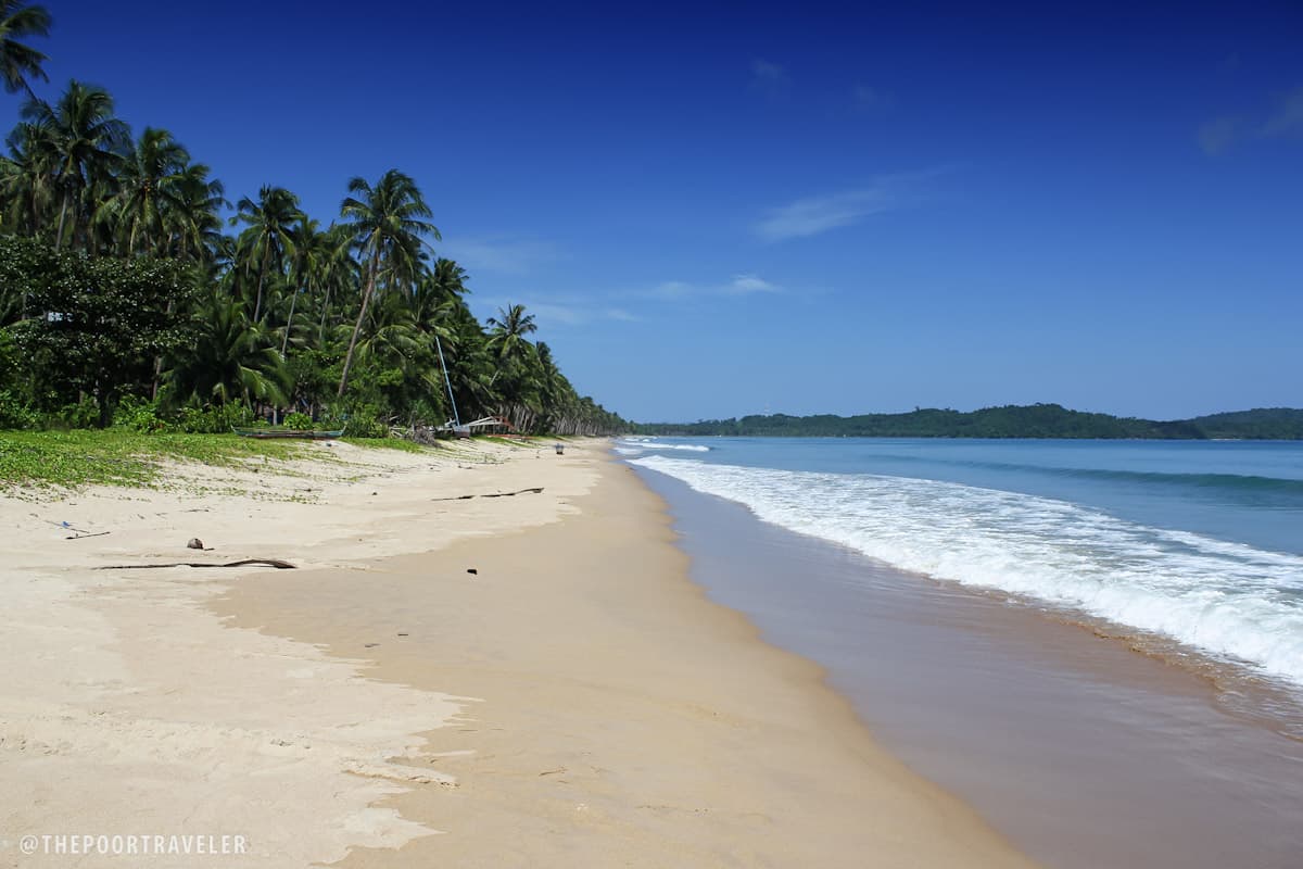  lång strand, San Vicente, Palawan