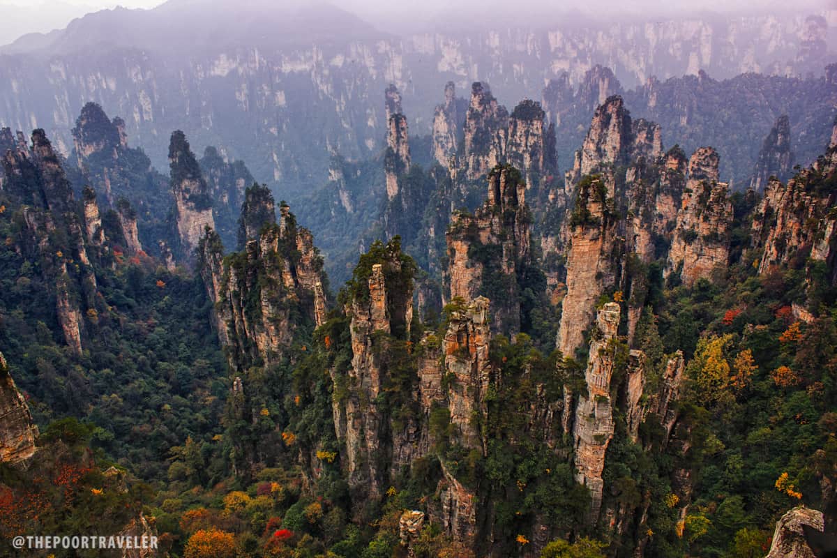 Shen Bing Ju Hui. The pillars stand proud like a troop of soldiers who all turned to stone at once.