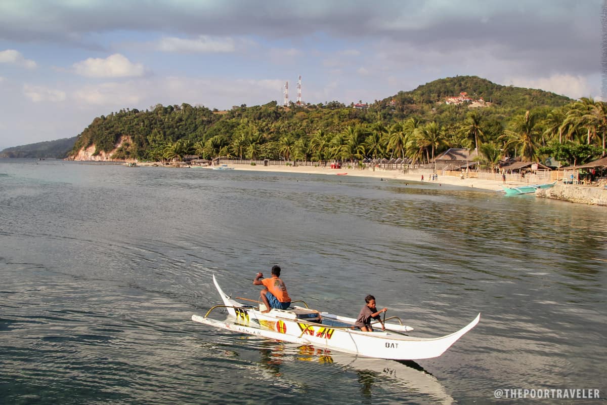 Beach near the port in Anilao