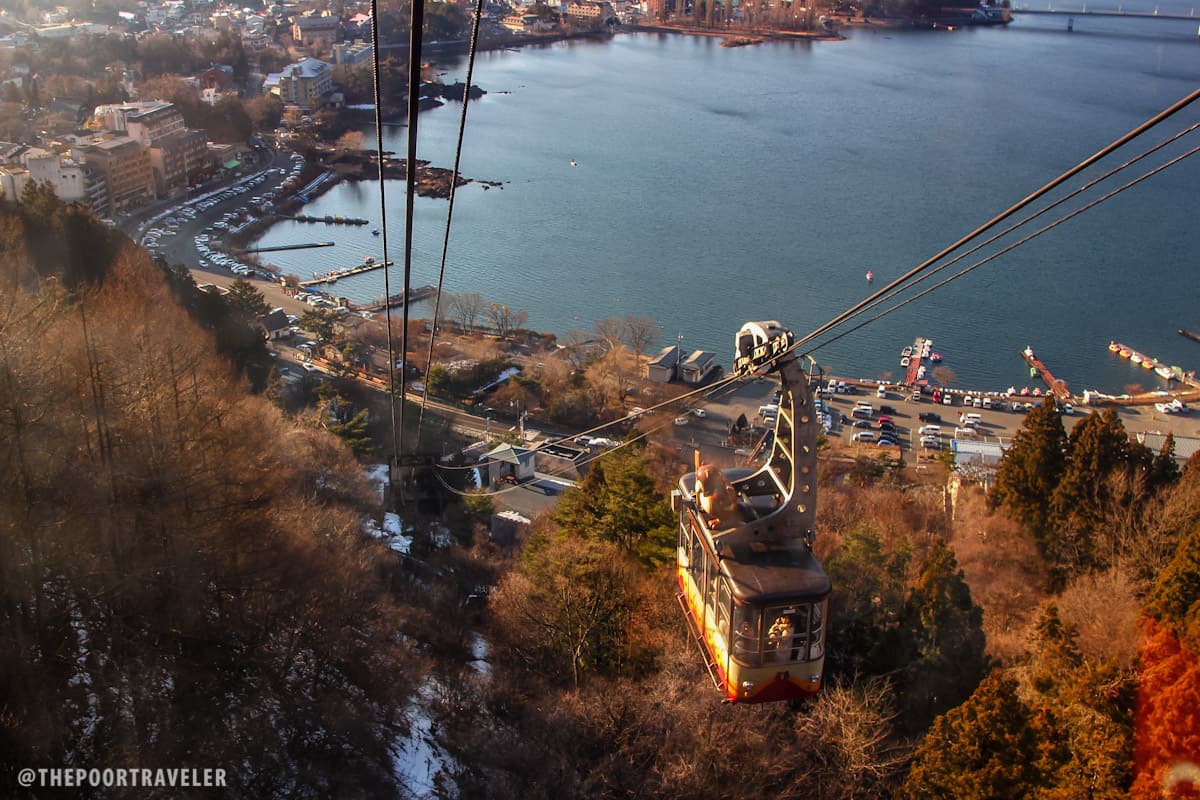 Kachi Kachi Ropeway takes tourists to a viewdeck near the peak of Mt. Tenjo.