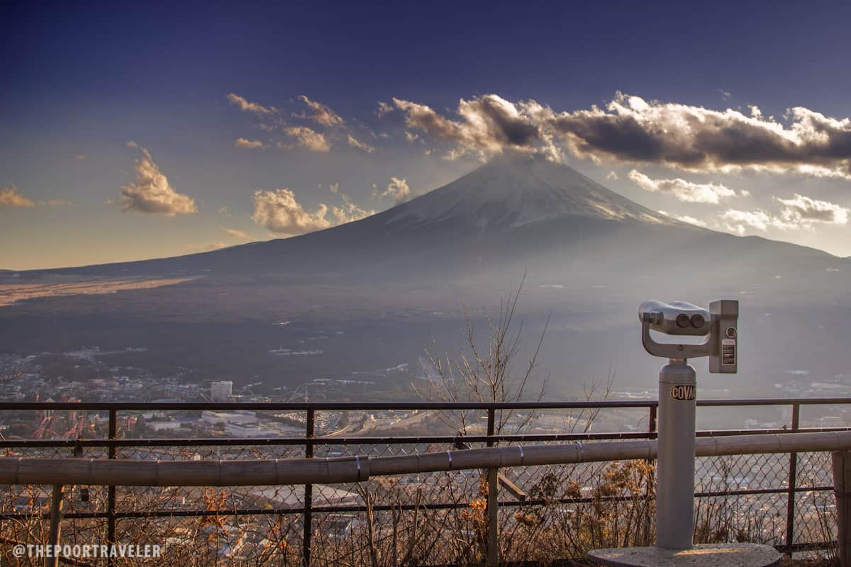 Binoculars are available for a closer look at the surroundings.