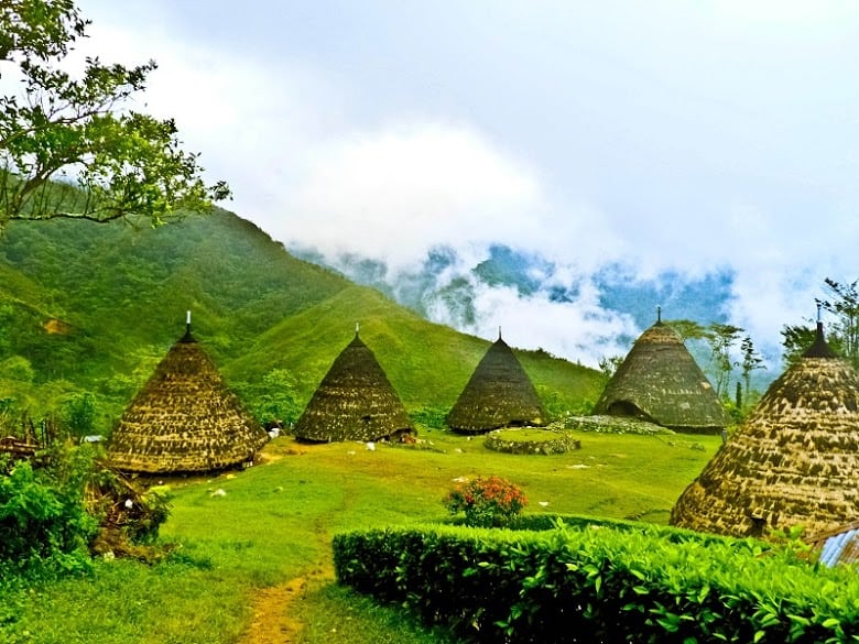 Traditional village of Wae Rebo in Flores