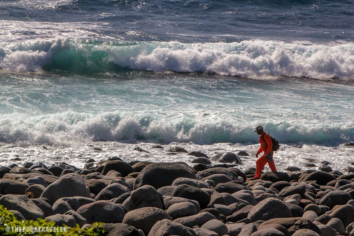 Monstrous waves at Valugan Beach