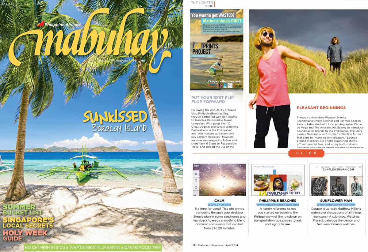 "Put Your Best Flip Flop Forward" Mabuhay Magazine, April 2014