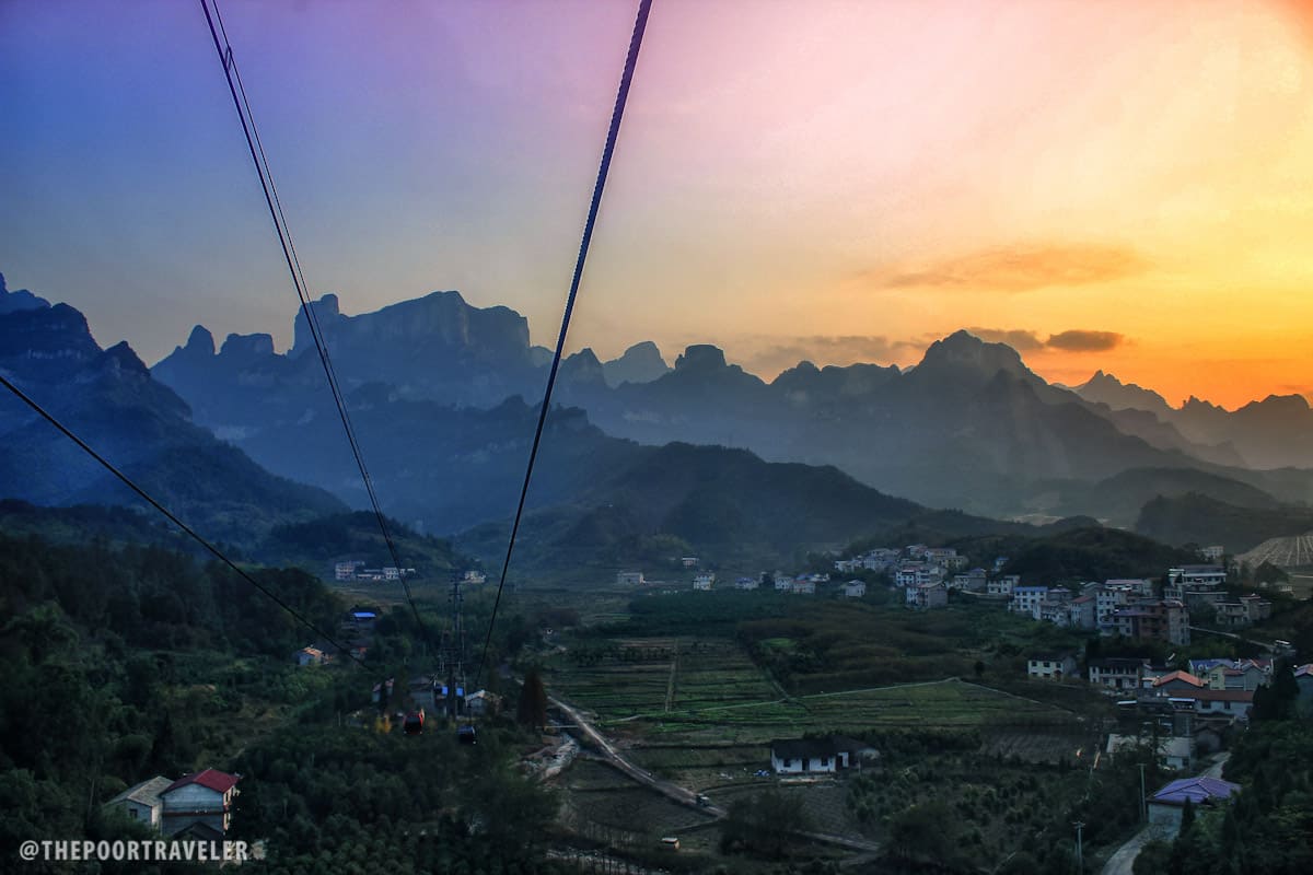 Tianmen Mountain Sunset View