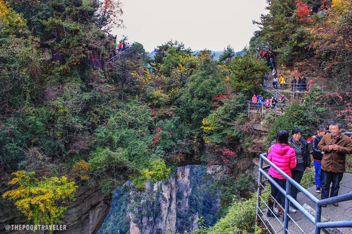 First Bridge of the World. A natural rock formation in the middle of the park.