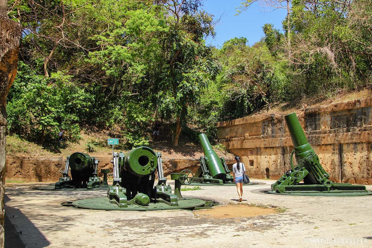 The four guns at Battery Way.