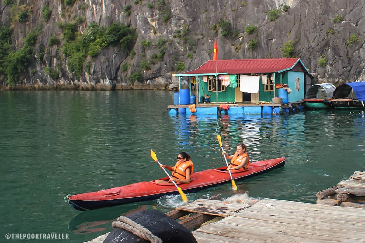 Kayaking in Halong Bay