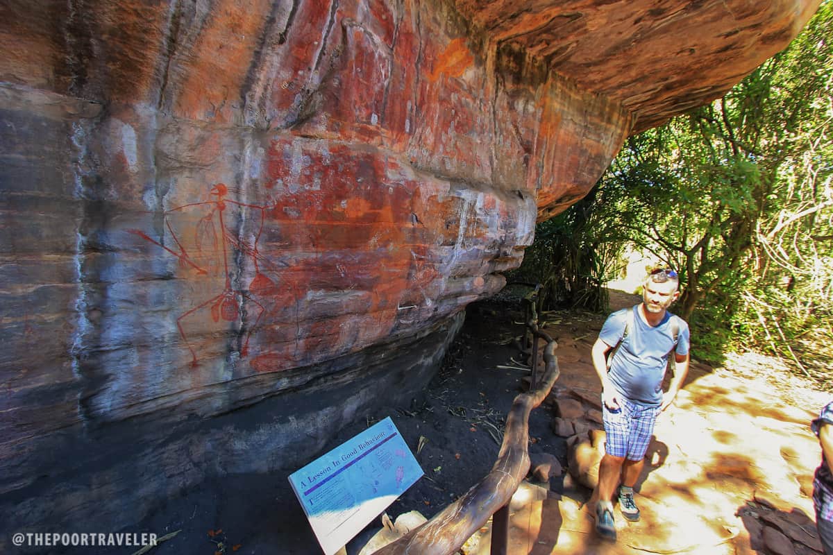 The story of Mabuyu and its lessons are painted on the rocks of Ubirr.