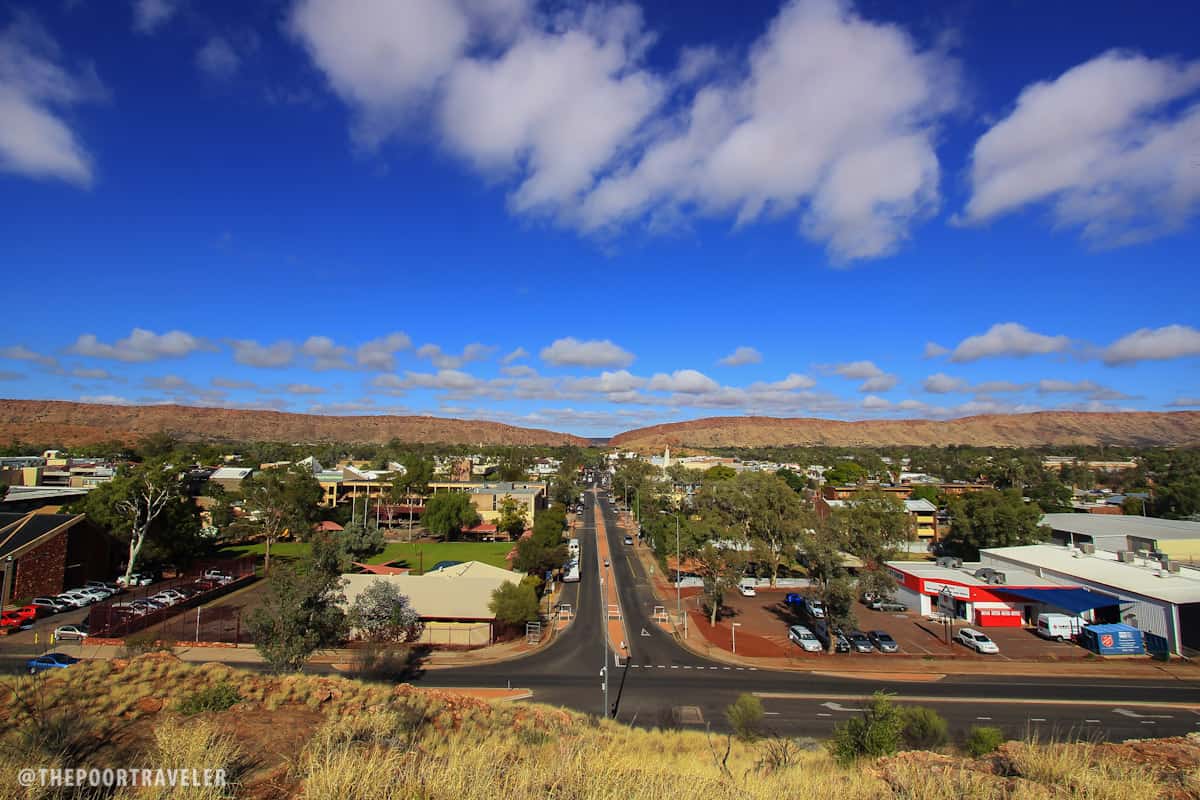 View of the town center from atop Anzac Hill.