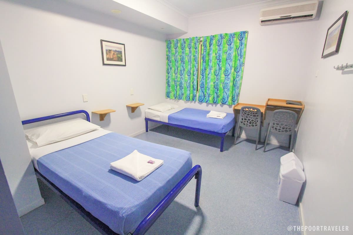 Twin room at Cairns Central YHA