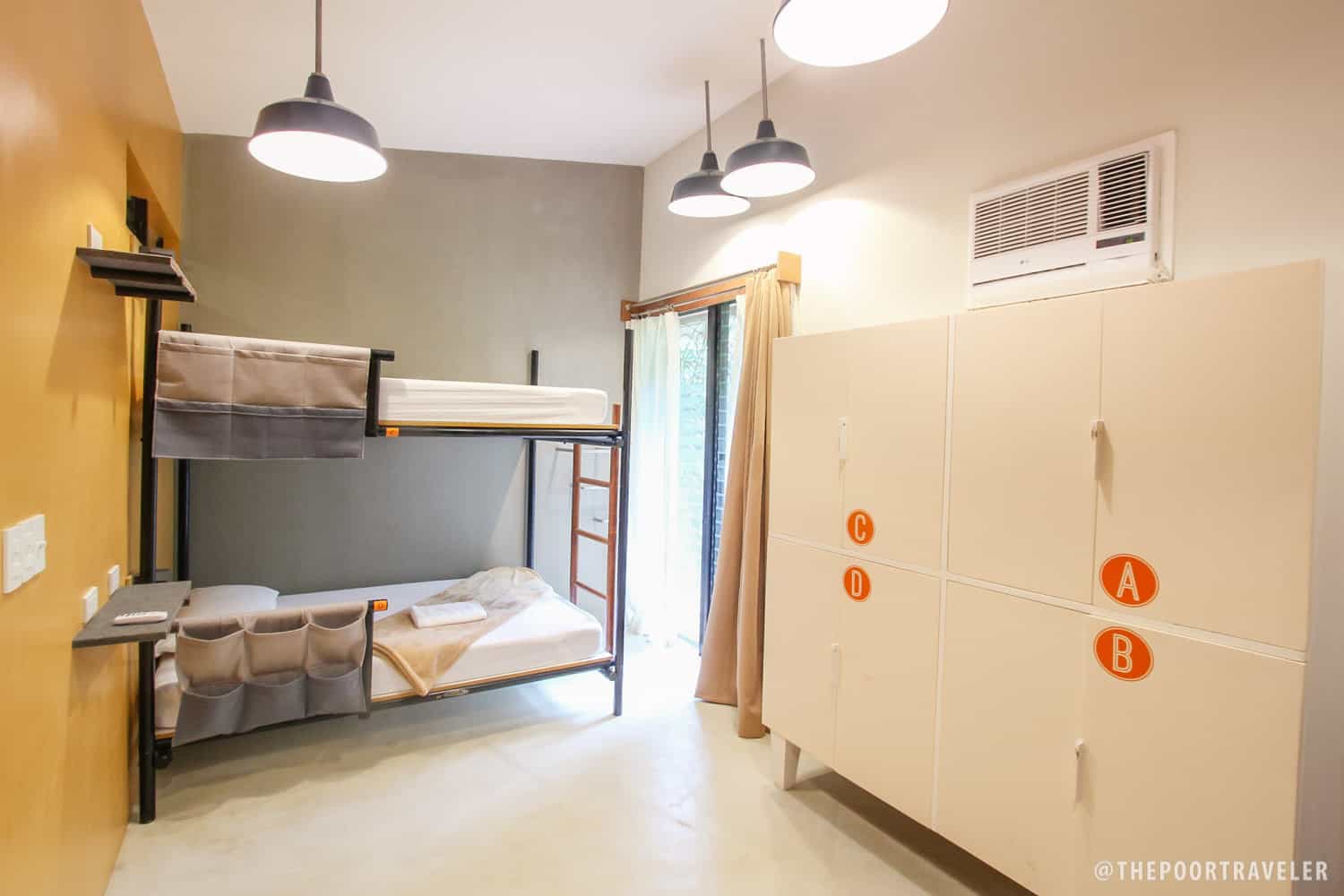 One side of a 4-bed dormitory