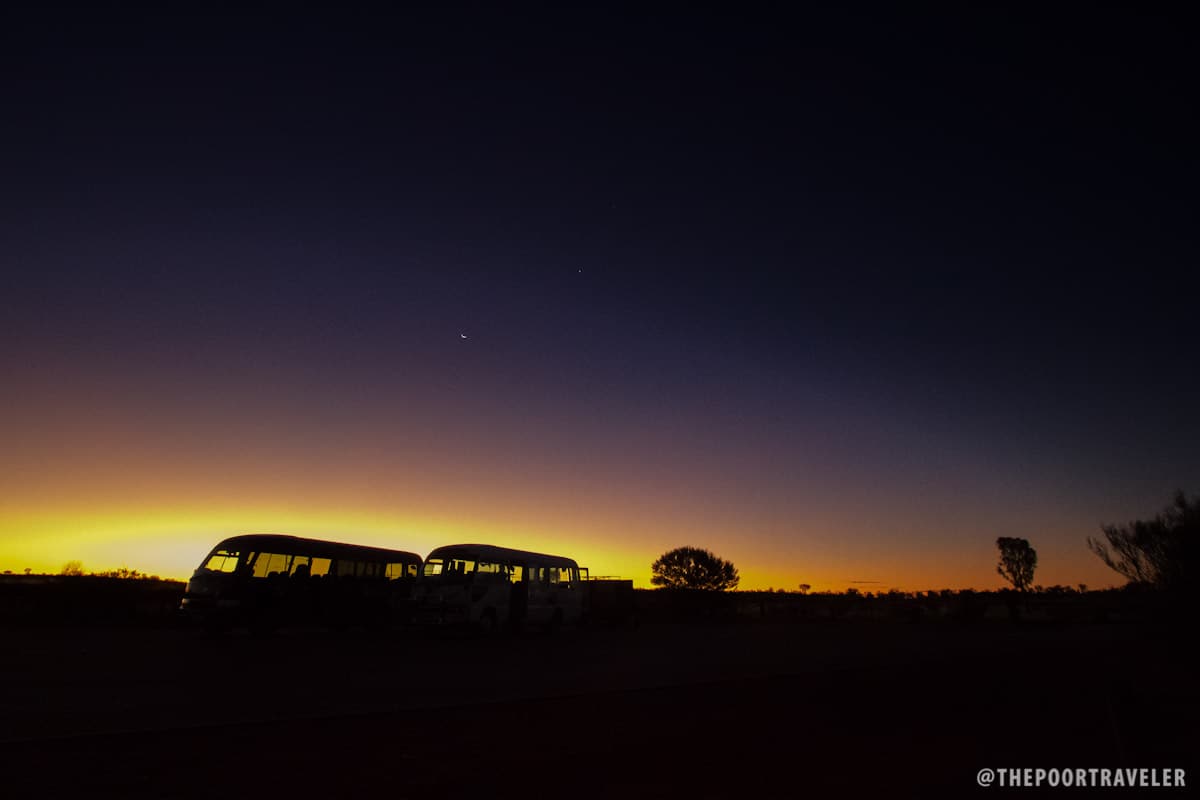Our mini-bus at dusk.