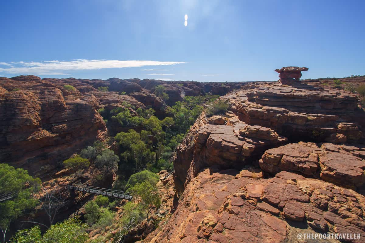 View from the top of the cliff.